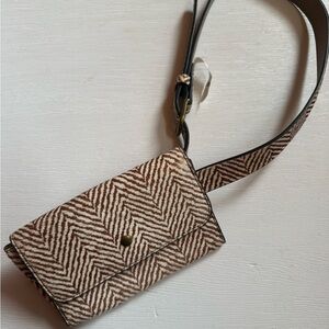 Anthropologie Belt Bag in Chevron Texture